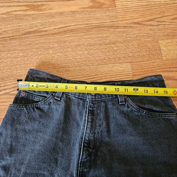 Orange Tab Levi's Vintage Black Slim Fit Tapered Leg Denim Jeans - Picture 5 of 7